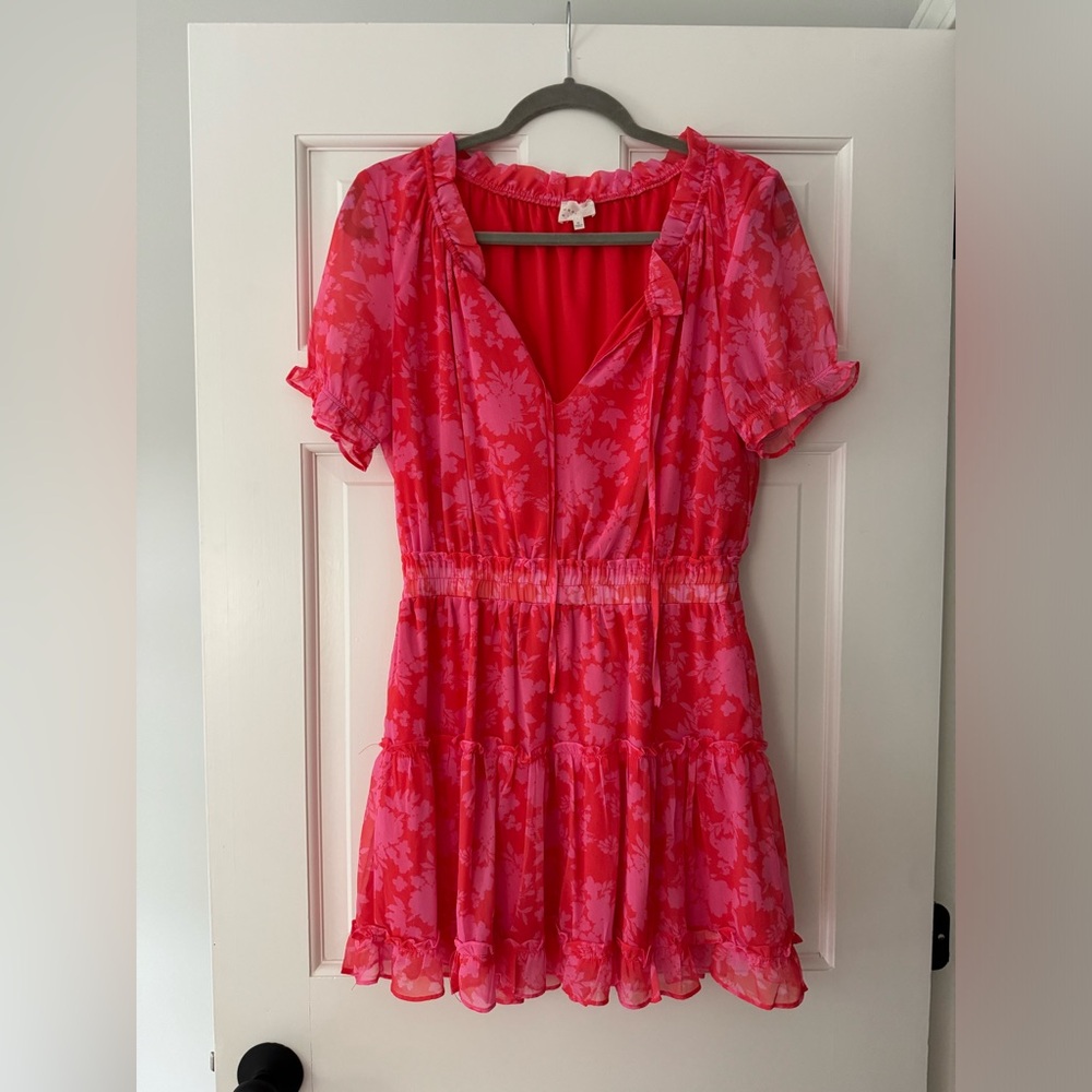 Mini, floral, flowy dress